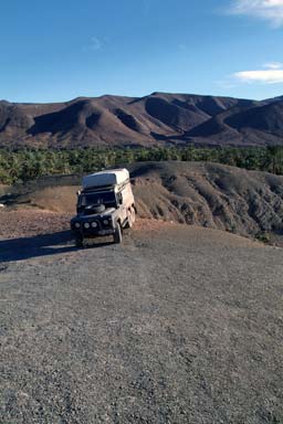 Land Rover in Draa Valley near Tamnougalt