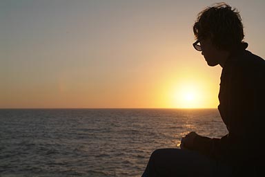 Setting sun in Essaouira