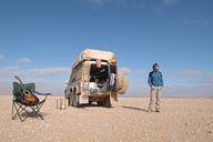 Guitar dance in desert