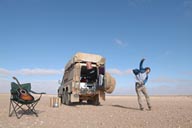Land Rover Guitar in desert