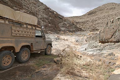 Draa, Morocco, Path or river bed gets rockier