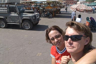 Hasna and ms and Land Rover, Jeema El Fna