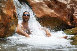 The natural bridge south of Demnate, natural pool.