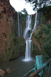 Cascade d'Ouzoud late in evening.