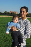 Countryside in Morocco, Driss and David, in January.