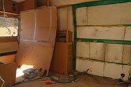 MB307 interior demolition work, camping car.