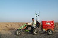 Jose on his pedal driven gocart.