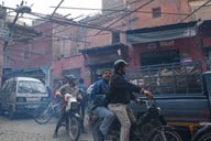 Marrakech Medina traffic.