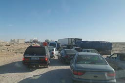 Chaotic queueing on Mauritanian side.