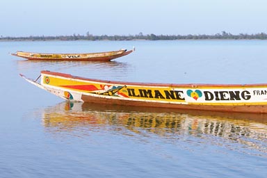 Lagoon and pirogue