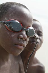 Cool African boys faces with shades.