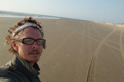 This is me on beach, evening colours, southern Senegal, Casamance.