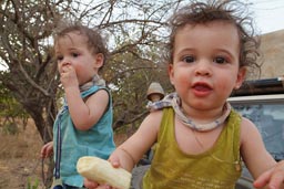  Daniel, David and a banana, southern Senegal.