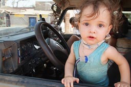  David in driving seat of 6x6x Land Rover, southern Senegal.