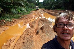 Bad Liberian jungle road, 6x6 6wheeled Land Rover Defender, Manfred, Greeville to Zwedru, Liberia.