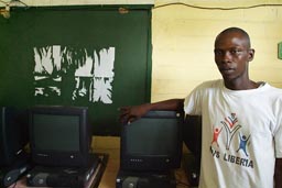 Computers but no electricity, no internet connection, Harper, Maryland, Liberia.