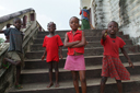 Harper, Children on churchsteps, Liberia.