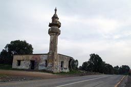 Distroyed mosque, near Golan heights, formerly part of Syria.