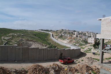 Israeli wall seperating Palestine, near Jerusalem.