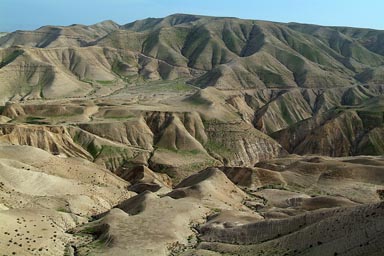 Palestinian desert mountains, near Neba Musa.