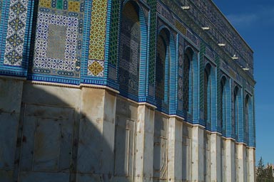 Blue tiles of Dome of the Rock.