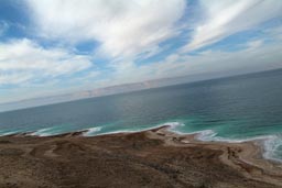 Jordan and Israel shores at the Dead Sea.