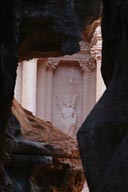 Petra Jordan through Siq, first glimbse of Treasure.