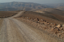 My desert mountain road, west of Amman.