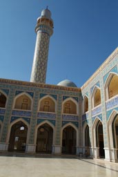 Ar-Raqqah, Iranian mosque. Minaret. Syria.