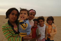 Bedouin children Syrian Desert.
