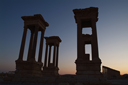 Palmyra, Tetrapylon at dusk.
