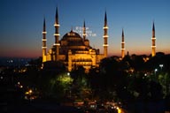 Dusk, blue mosque Sultan Achmed, Istanbul.