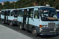 Blue Deutz buses, Istanbul, Harem.