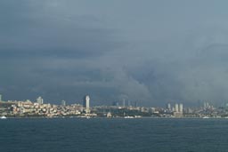 Istanbul downtown after storm.