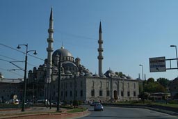 Traffic in Istanbul in front Of Yeni Camii.