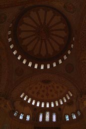 Interior, cupola, Sultan Ahmed mosque, Istanbul.