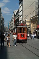 Tram in Taksim, Istanbul.