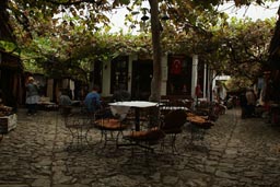 Cafe, vines, Safranbolu.
