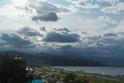 Clouds buid-uo to the west of Trabzon, Turkey.