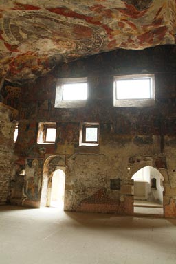 Sumela Monastery. Inside cave church.
