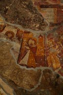 Layers of frescoes in Rock chapel, Sumela monastery. Turkey.