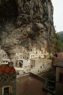 Site, center court yard. Sumela Monastery.