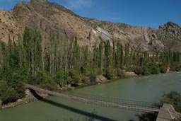 Foot bridge over Coruh river, Turkey.