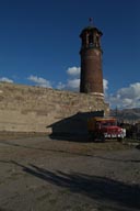 Erzurum, clock tower, Fargo truck.