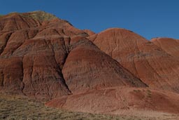 Rocky red desert hills in Eastern Turkey.