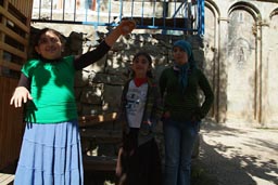 3 girls, Barhal monastery, Turkey.