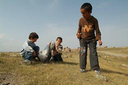 Kids in Ani, Turkey.