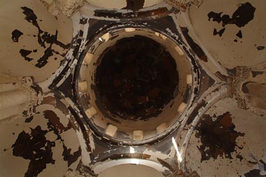 Inside dome of Armenian church St. Gregory of the Abughamrents. Ani, Turkey.