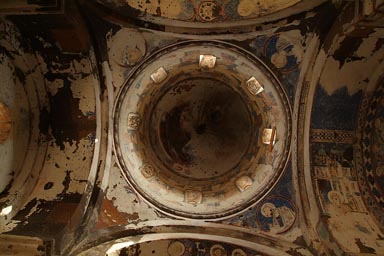 Magnificant dome and frescoes. St. Gregory of Tigran Honents. Ani