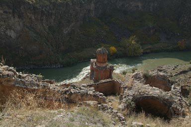 Virgines' chapel Ani. Akhurian ravine.